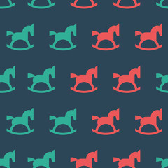 Pattern with toy horses