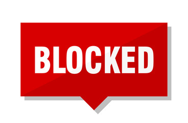 blocked red tag