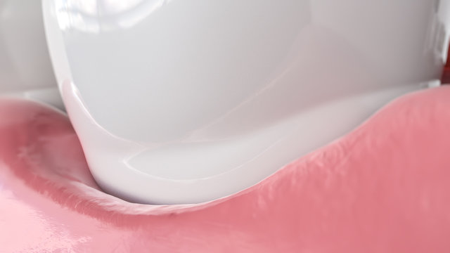Healthy tooth neck in close up - 3D Rendering