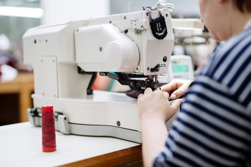 Woman working in textile industry