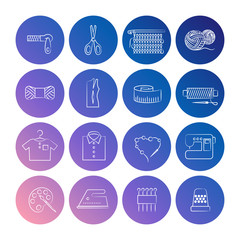 Handcraft line icons set