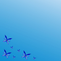 Obraz na płótnie Canvas background of butterflies/The picture shows a blue butterfly background. Women background, delicate background, background for presentations, summer, beauty.