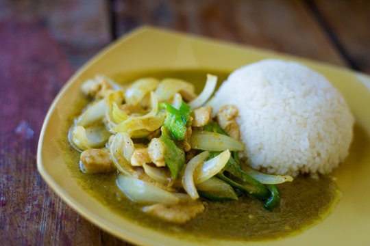 Thai green curry chicken Kradan