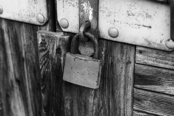 door lock, key, door