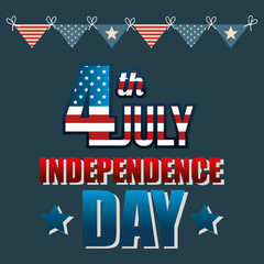 USA independence day poster vector illustration design