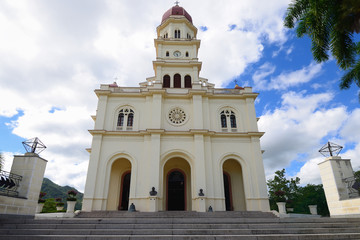 Basilica Virgen de la Caridad close, Catholic cathedral dedicated to the Blessed Virgin Mary. El Cobre, Santiago de Cuba, Cuba