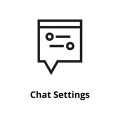 Chat settings line icon