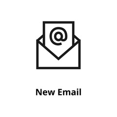 Fototapeta na wymiar New mail line icon