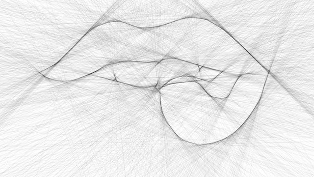 Self drawn animation of continuous multi straight line drawing of isolated vector object - full sexy teasing flirting lips