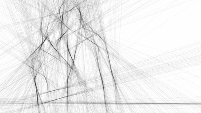 Self drawn animation of continuous multi straight line drawing of isolated vector object - couple stand side by side posing