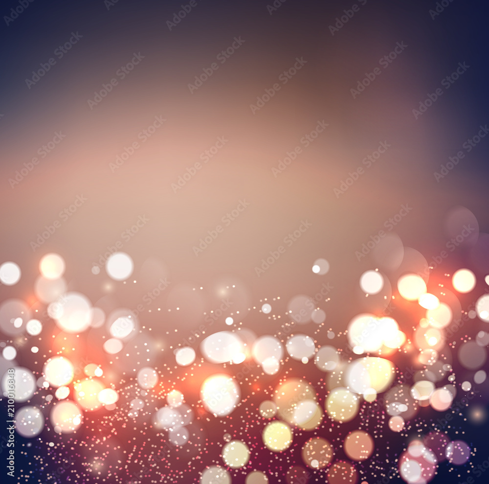 Aufkleber Abstract background. Festive elegant abstract background with bokeh lights