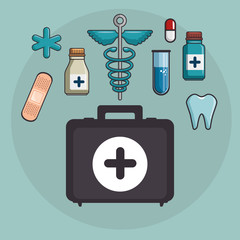 medical healthcare set icons vector illustration design