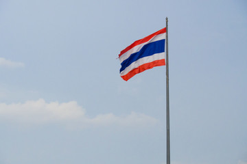 Thailand flag on the sky