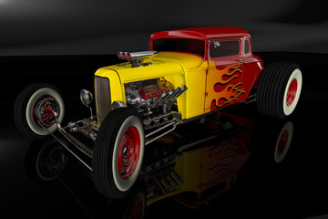 Hot Rod 3D render