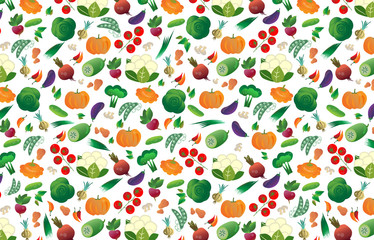 Background of different vegetables