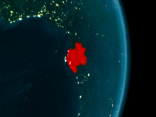 Gabon at night