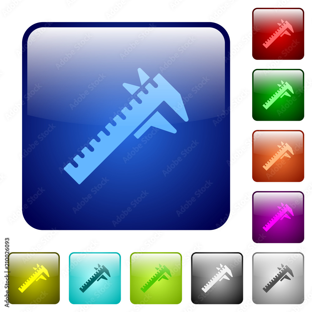 Poster caliper color square buttons