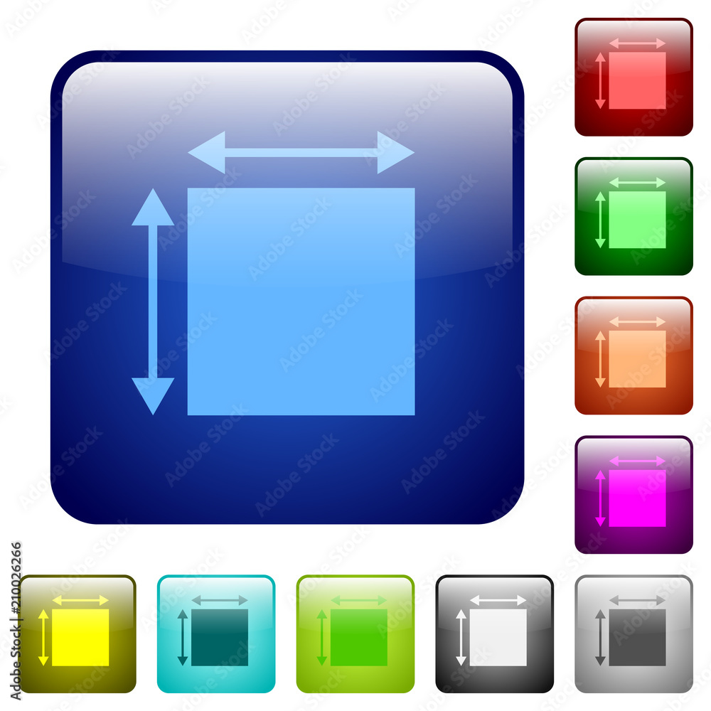 Poster elemet dimensions color square buttons