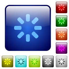 Loader symbol color square buttons