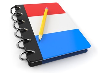 Notepad with luxembourg flag