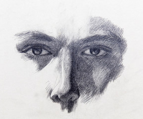 Fototapeta premium portrait, Pencil drawing, sketch