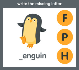 write the missing letter