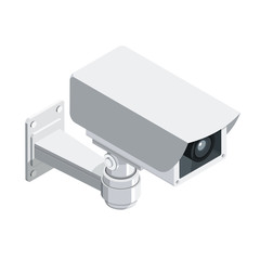 Obraz premium CCTV Camera security 3D isometric icon