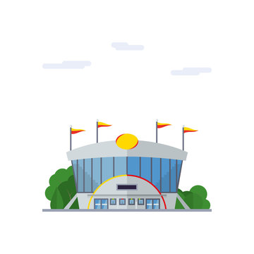 Stadium flat design vector illustration