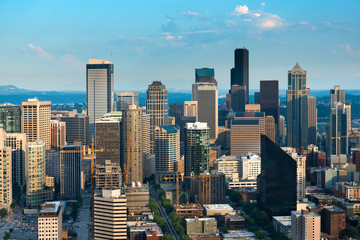 Fototapeta na wymiar skyline of downtown Seattle, Washington State, USA