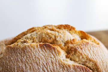 Closeup, macro shot of ciabbatta bread.