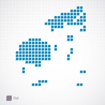 Fiji map and flag icon
