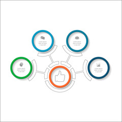Vector infographic template for diagram, graph, presentation, chart, business concept with 4 options.