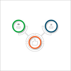 Vector infographic template for diagram, graph, presentation, chart, business concept with 2 options.