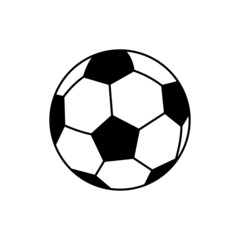 Football soccer ball, flat vector icon