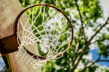 Fototapeta na wymiar Old Basketball Hoop