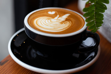 Backgrounds of Latte coffee.