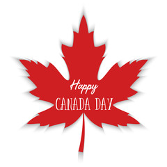Happy Canada Day poster. 1st july