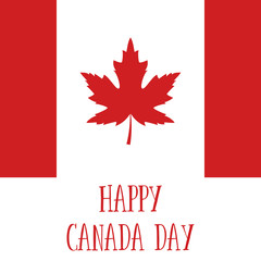 Fototapeta na wymiar Happy Canada Day poster. 1st july