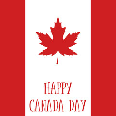 Fototapeta na wymiar Happy Canada Day poster. 1st july