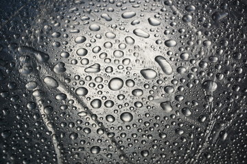 water drops on metal surface texture background