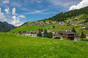Fototapeta na wymiar Scenic view of alpine village in Dolomites