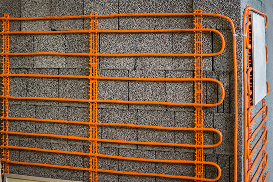 Fu&szlig;bodenheizung Baustelle Hausbau