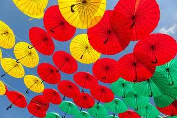 Fototapeta na wymiar Background colorful umbrella