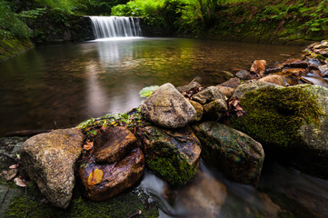 waterfall, stream, water, rock - 210038697