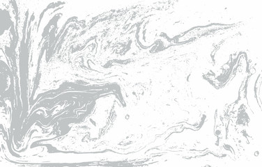 Obraz premium White and gray marble pattern. Light marbling texture. Decorative marbled background with gold banner. Vector illustration.