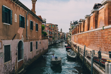 Boats and canals, Venice italy