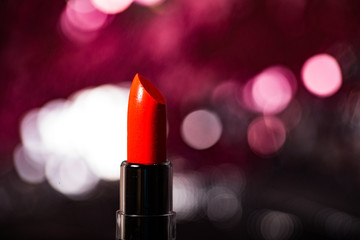 lipstick on a red background