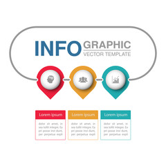 Vector infographic template for diagram, graph, presentation, chart, business concept with 3 options.