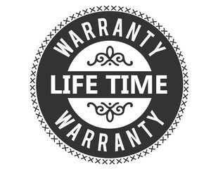 Fototapeta premium lifetime warranty icon vintage rubber stamp guarantee