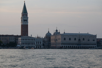 Fototapeta na wymiar Canals and boats, Venice Italy